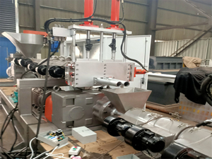 300kg Double Stage Granulation Machine with Spaghetti Cutting for PE Scraps